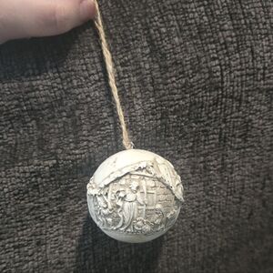 Carved Nativity Ornament